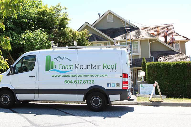 coast mountain roof roofing company truck