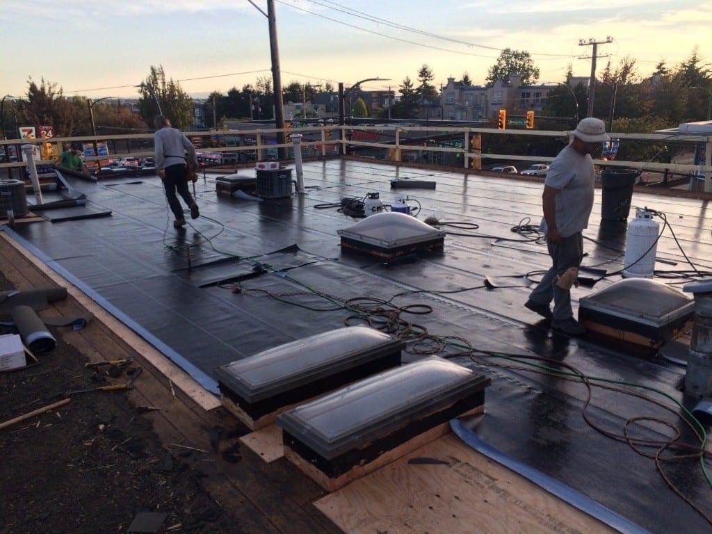 Commercial re roofing project