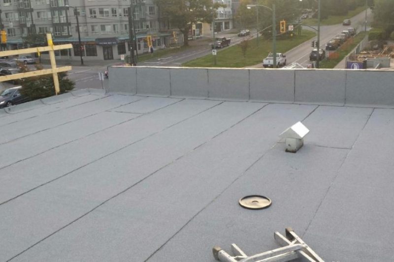 newly installed flat roof