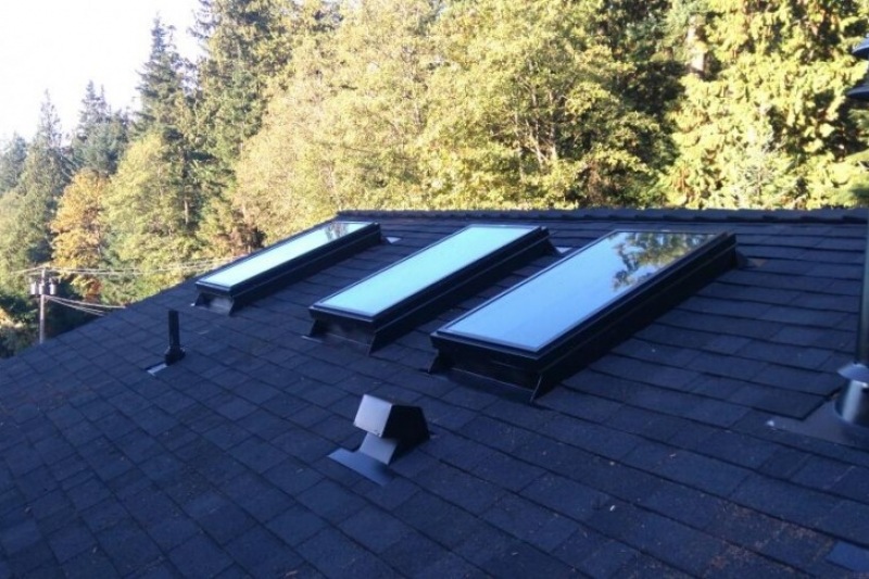 new installed roof skylights
