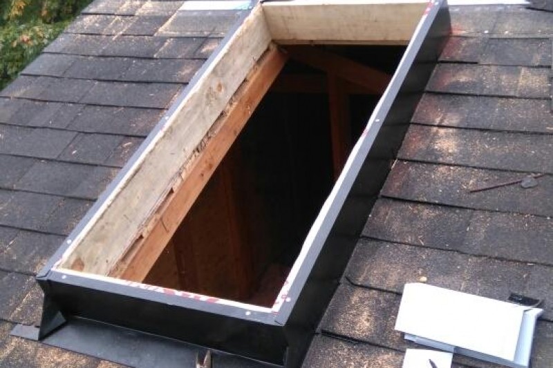 new shingle roof skylight
