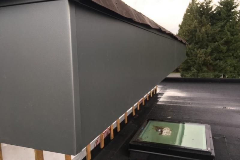 22 ga fascia wrapped roofing cladding
