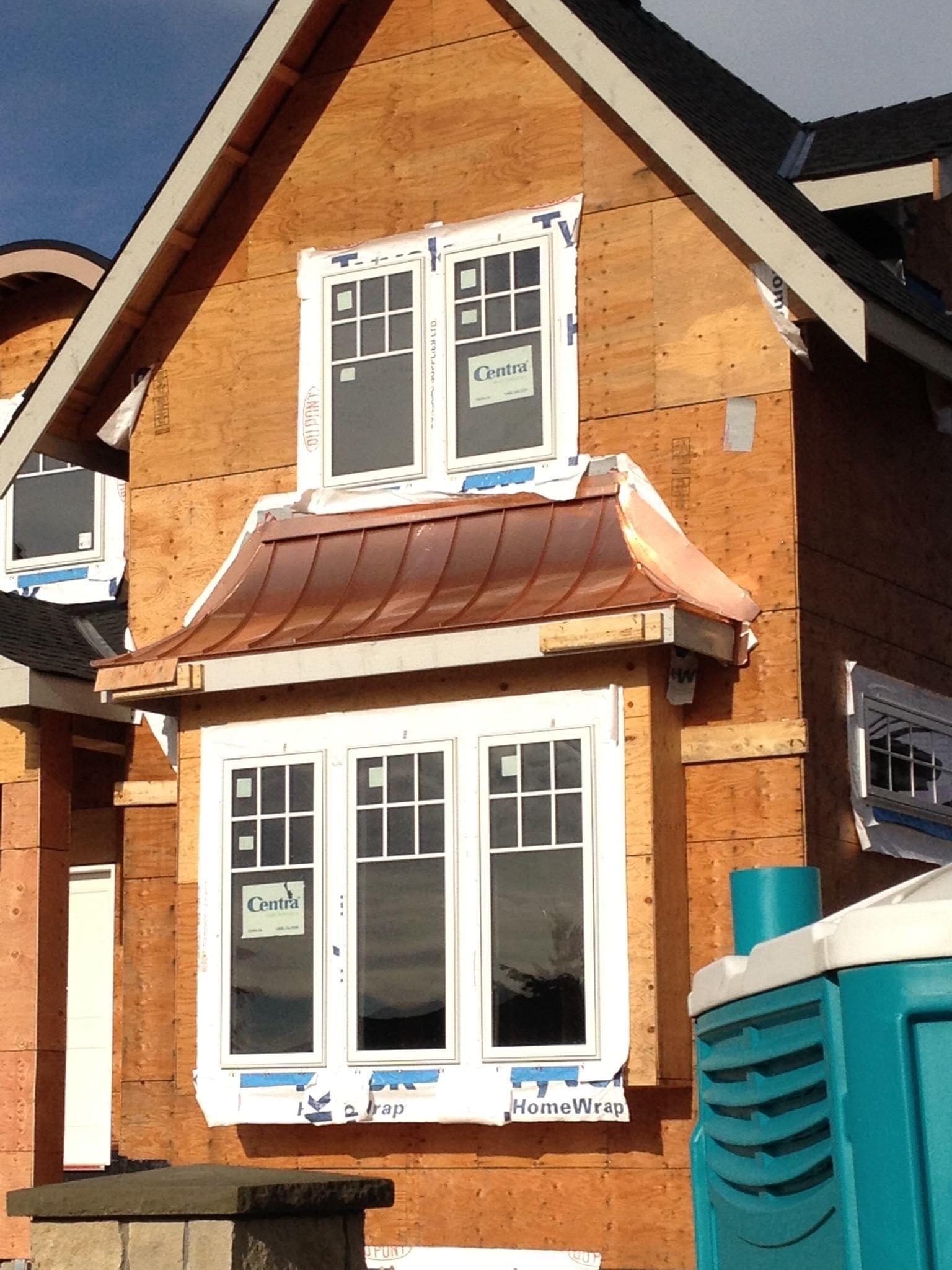 Window roofing copper