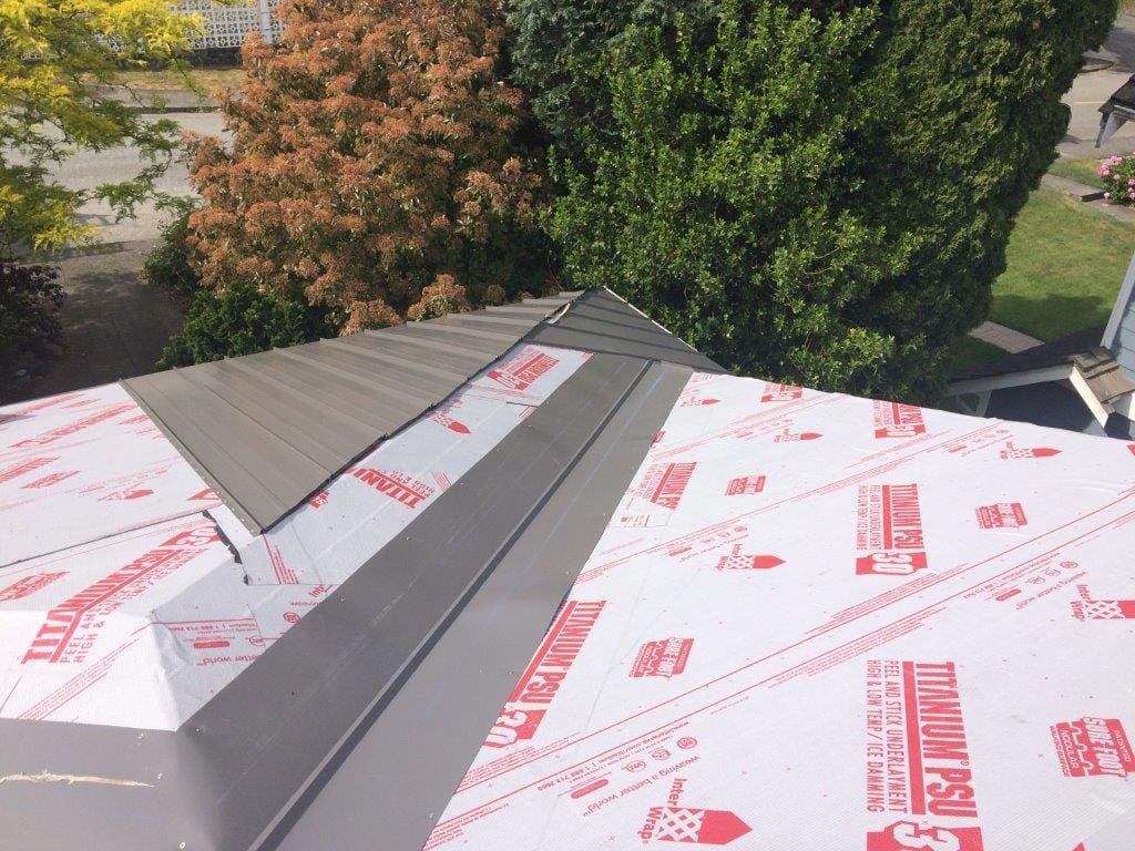 metal roof with low slope