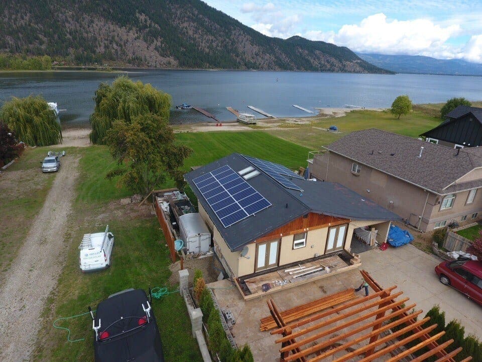 Solar panel roof installation Chase BC